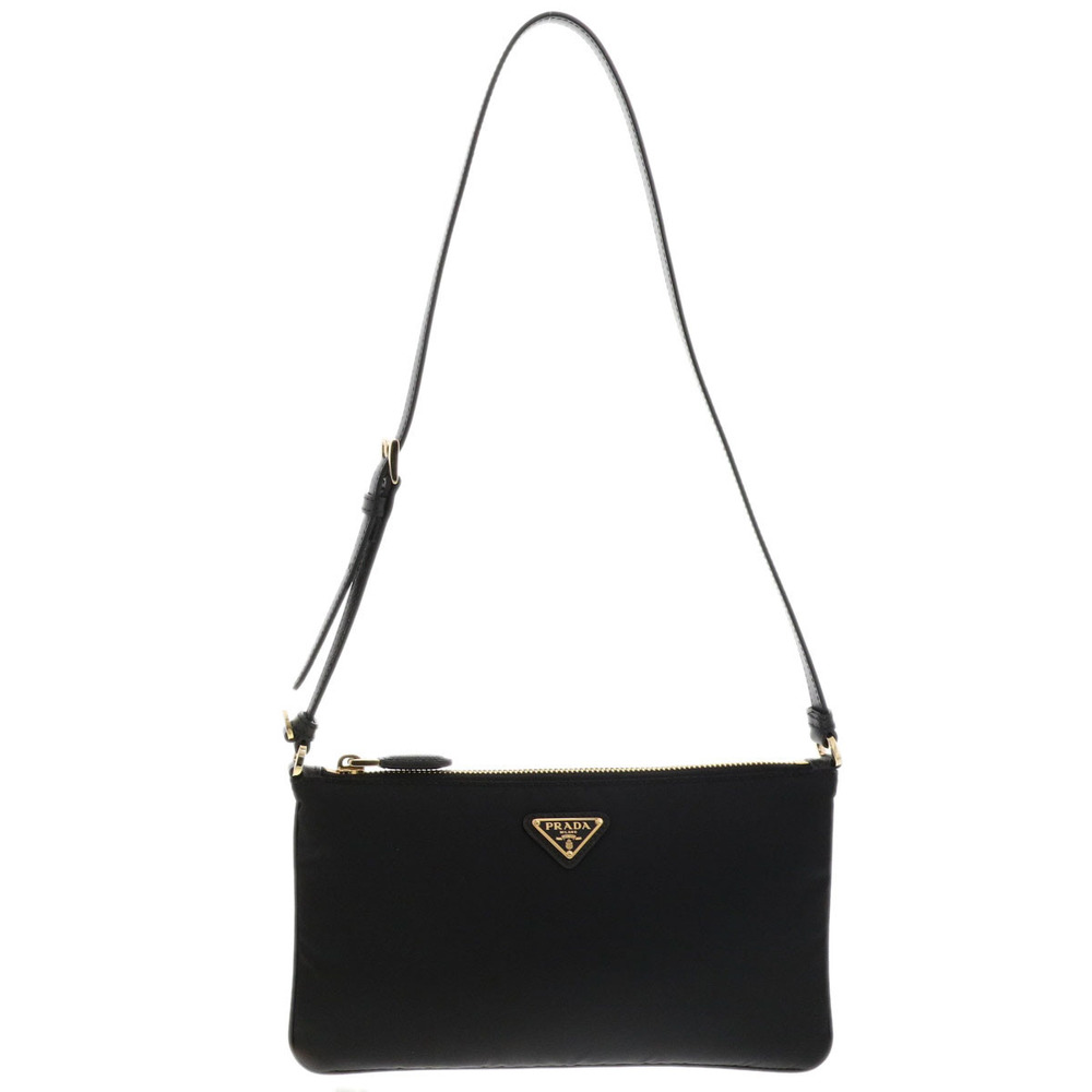 PRADA Re Clutch Leather Black Handbag